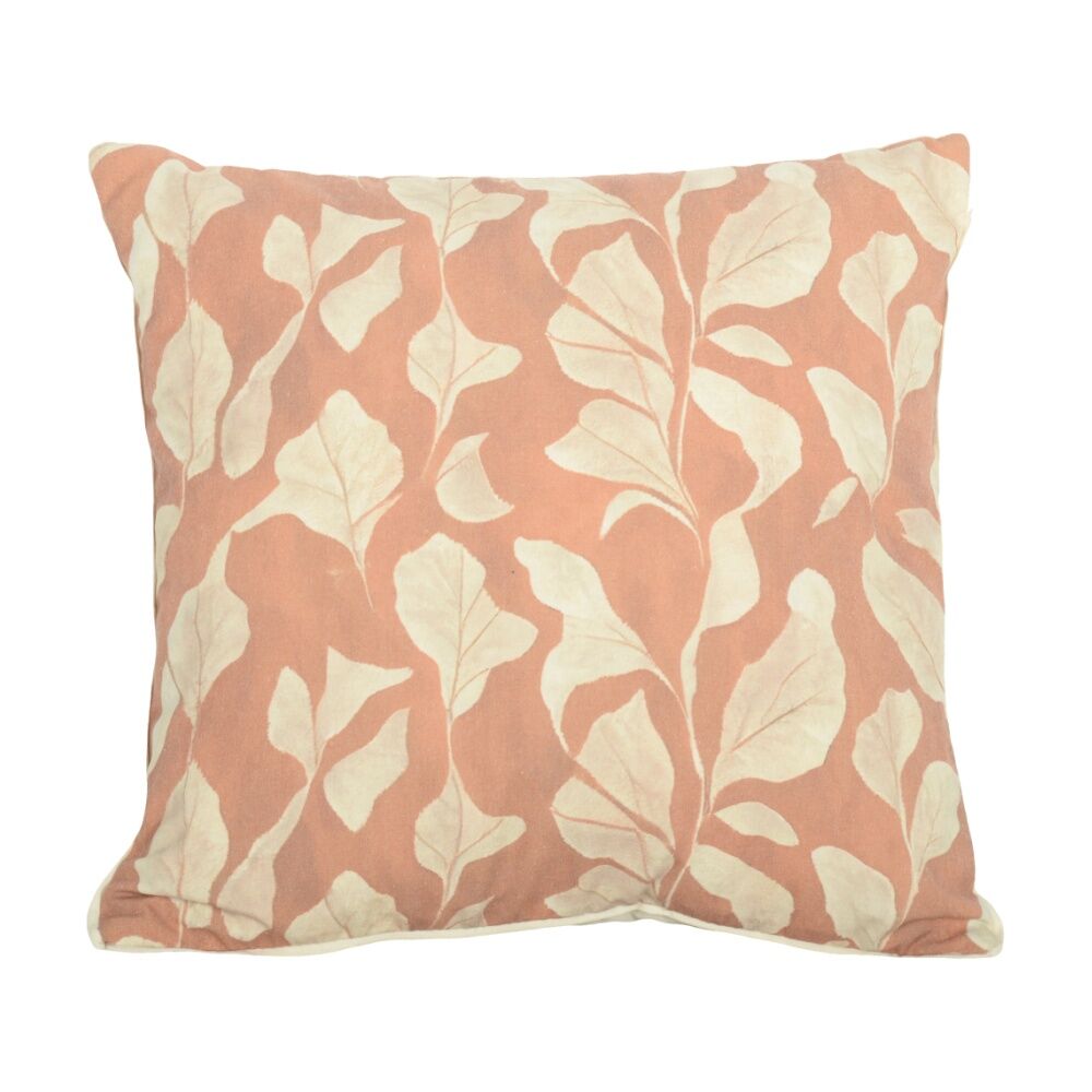 Urban Style Cushion Decorative Throw Pillow Terracotta Leaves 45x45cm