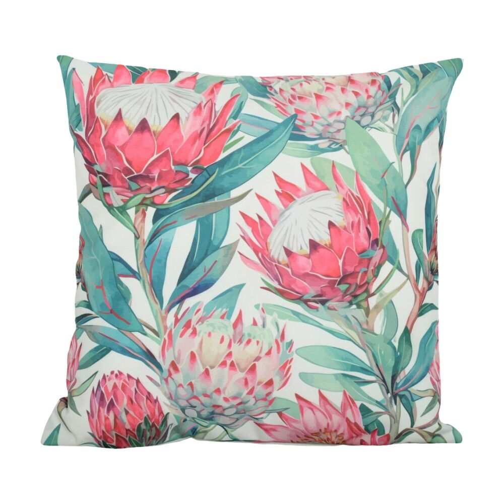 Urban Style Cushion Floral Throw Pillow Bold Protea Print 45x45cm