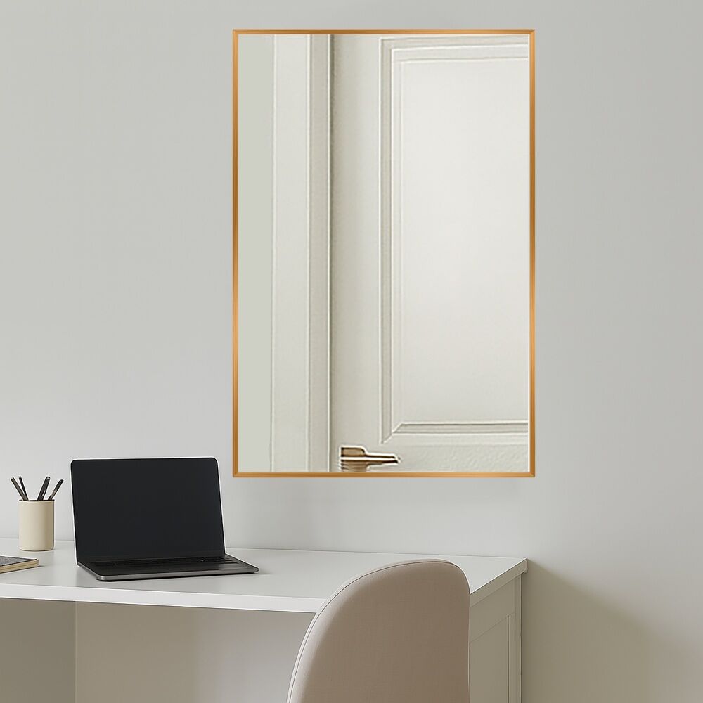 Urban Style Reflections Rectangular Mirror Timeless Home Decor Gold 90cm