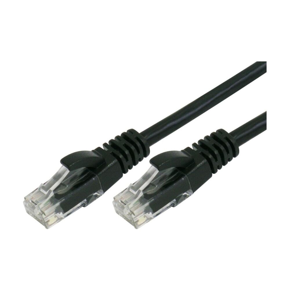 6PK Comsol RJ45 Cat 6 Network Gigabit Ethernet Patch Cable 2 Metres Black