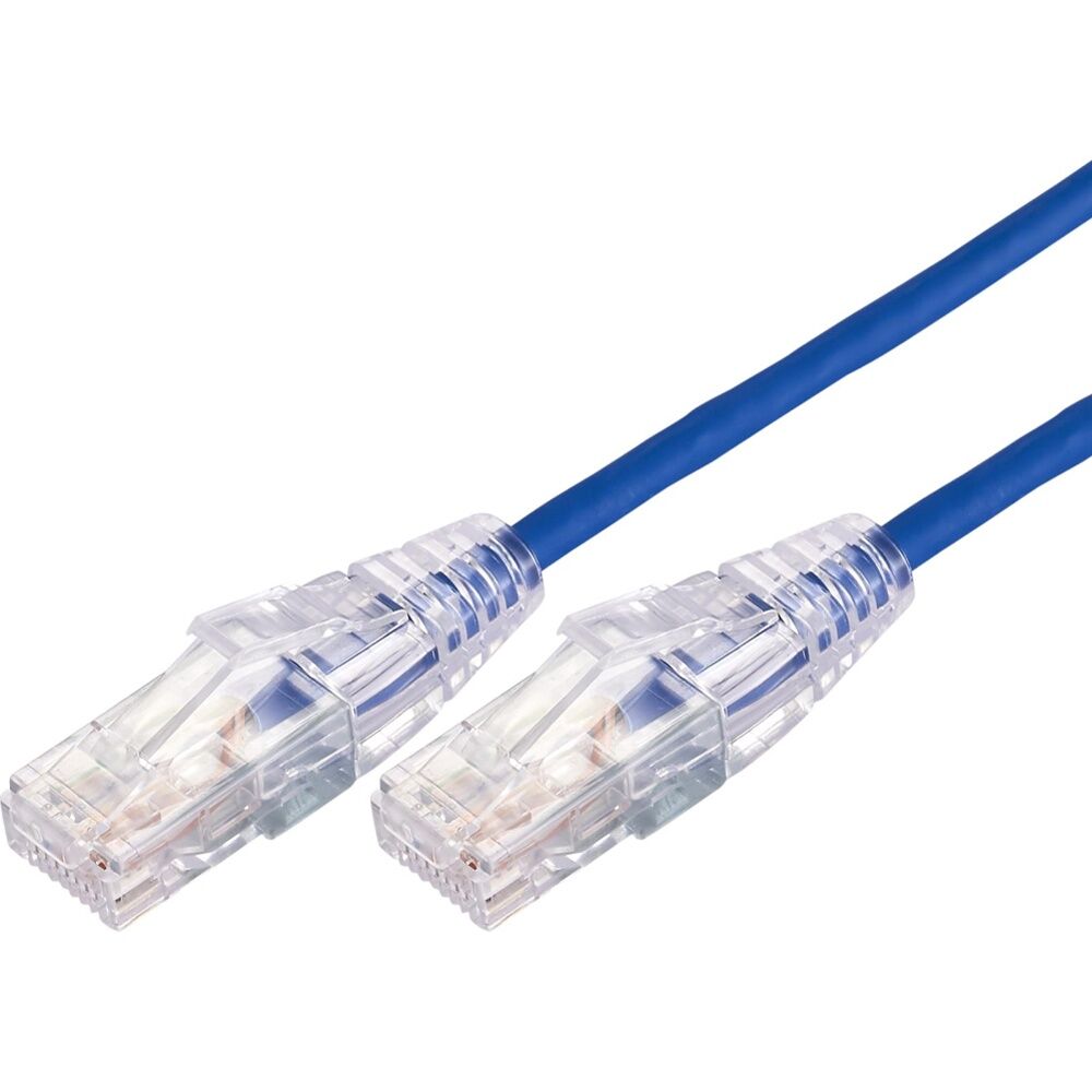 6PK Comsol Ultra Thin Cat 6A UTP Snagless Patch Cable LSZH 1 Metre Blue