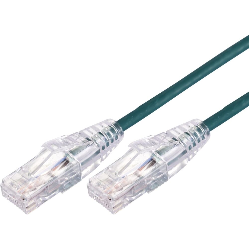 12PK Comsol Ultra Thin Cat 6A UTP Snagless Patch Cable LSZH 1 Metre Green