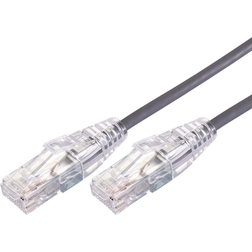 12PK Comsol Ultra Thin Cat 6A UTP Snagless Patch Cable LSZH 1 Metre Grey