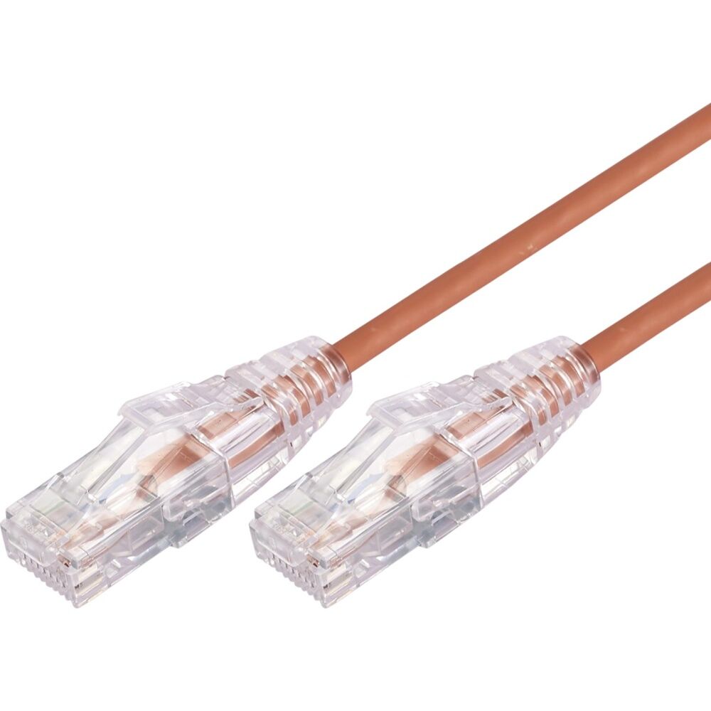 12PK Comsol Ultra Thin Cat 6A UTP Snagless Patch Cable LSZH 1 Metre Orange