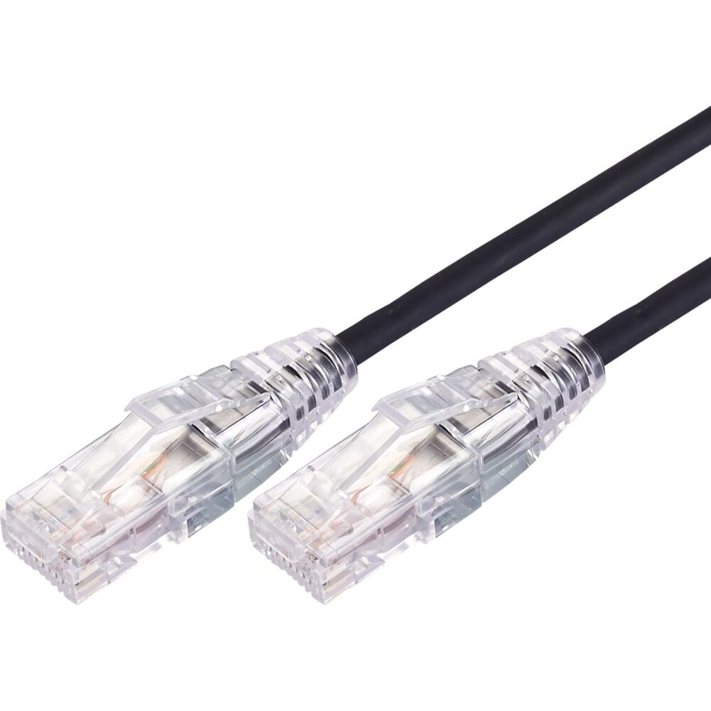 2PK Comsol Ultra Thin Cat 6A UTP Snagless Patch Cable LSZH 5 Metres Black