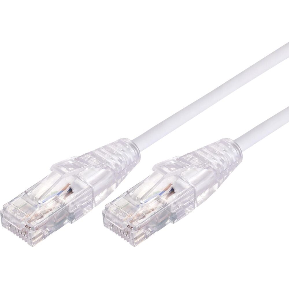 2PK Comsol Ultra Thin Cat 6A UTP Snagless Patch Cable LSZH 5 Metres White