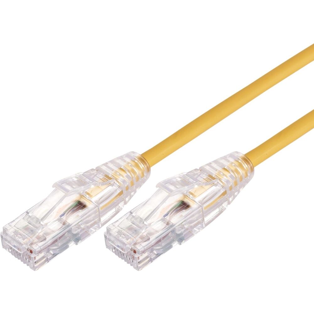 2PK Comsol Ultra Thin Cat 6A UTP Snagless Patch Cable LSZH 5 Metres Yellow