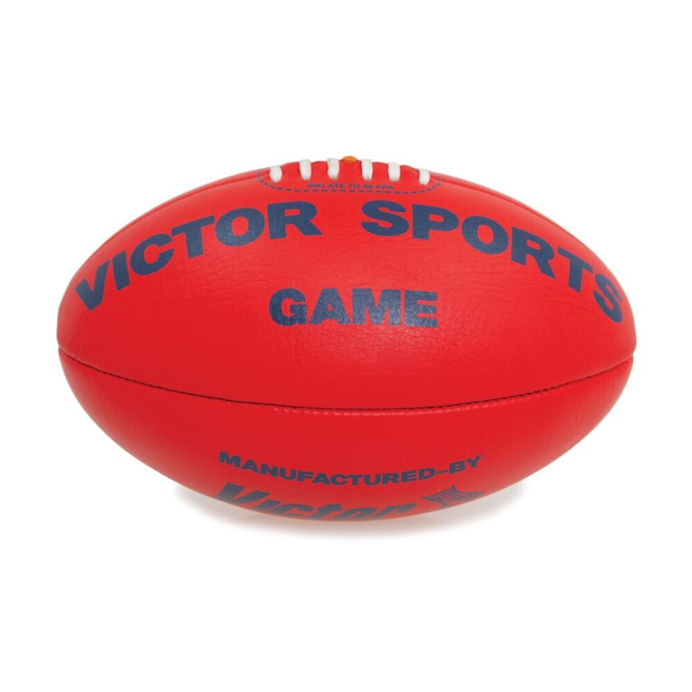 Victor Sports AFL Leather Game Ball Quality Material Red Size 4