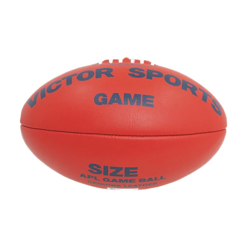 Victor Sports AFL Leather Game Ball Quality Material Red Size 4