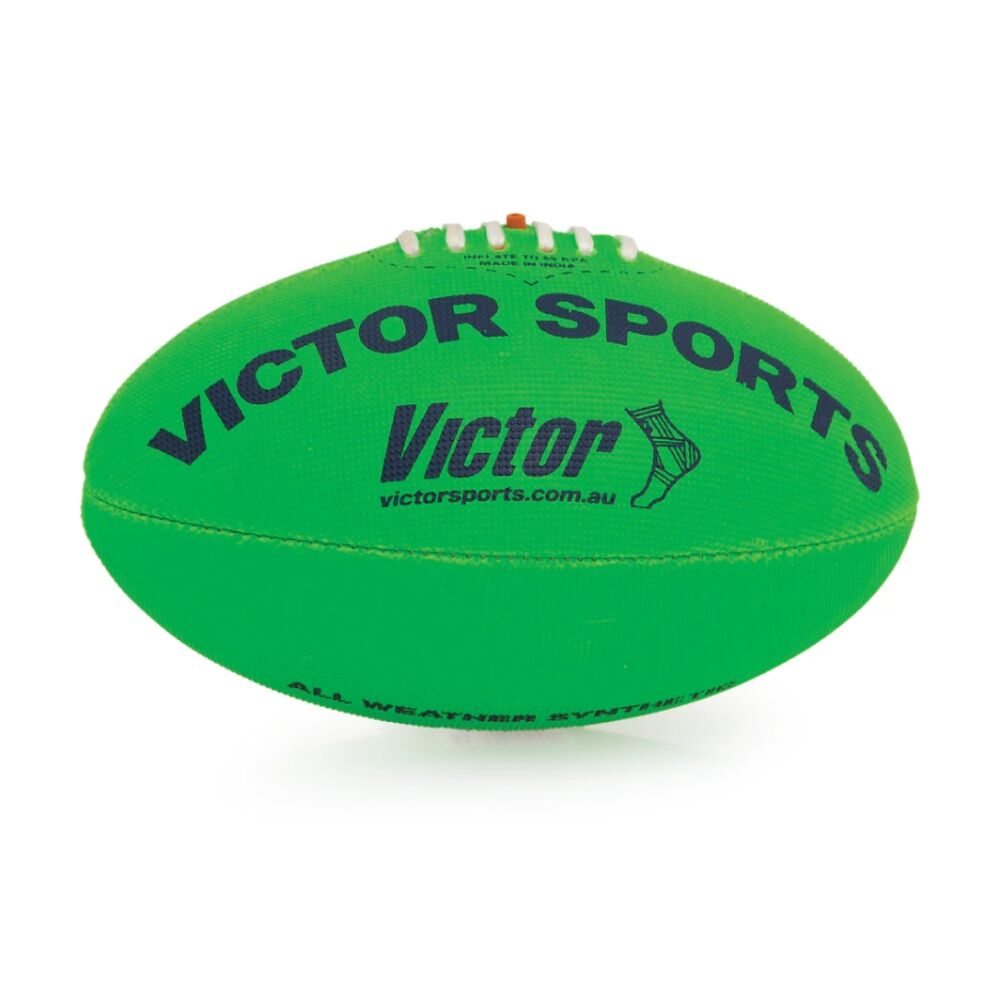 Victor Sports Synthetic Football Durable AFL Ball Green Size 4