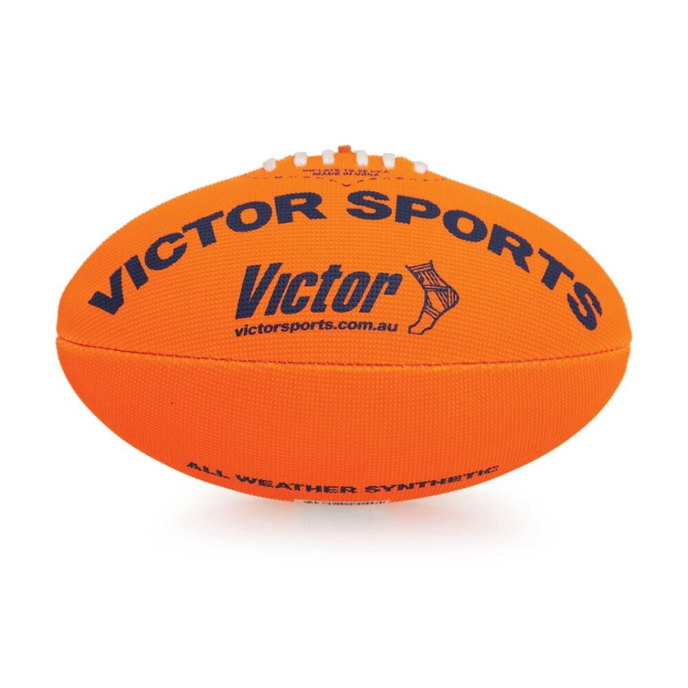 Victor Sports Synthetic Football Durable AFL Ball Orange size 4