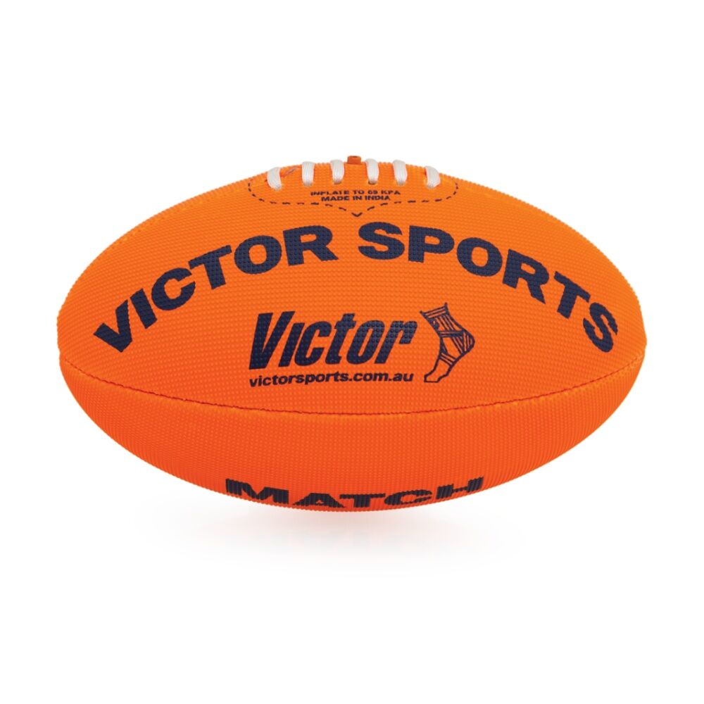 Victor Sports Synthetic Football Durable AFL Ball Orange size 4