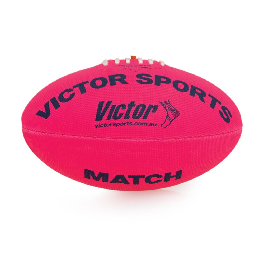 2PK Victor Sports Synthetic Football Durable AFL Ball Pink Size 3