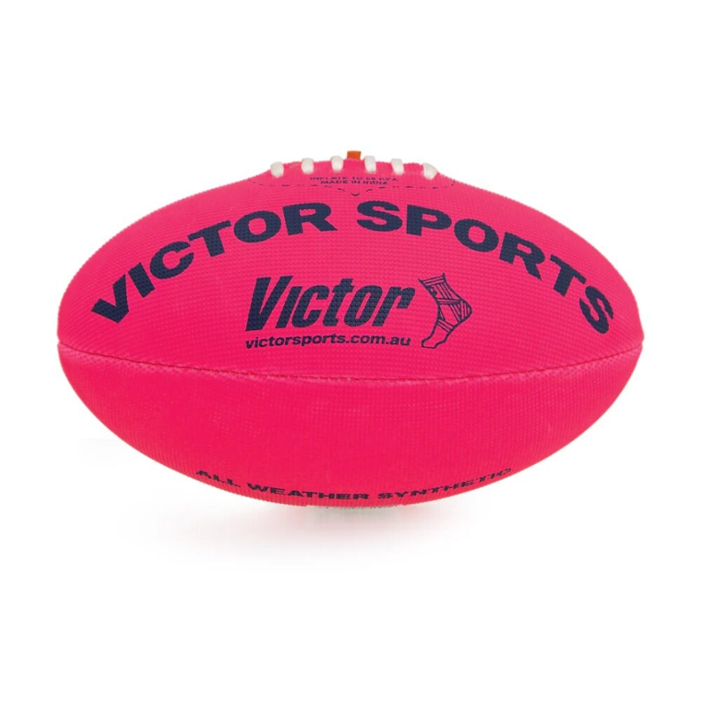 2PK Victor Sports Synthetic Football Durable AFL Ball Pink Size 4