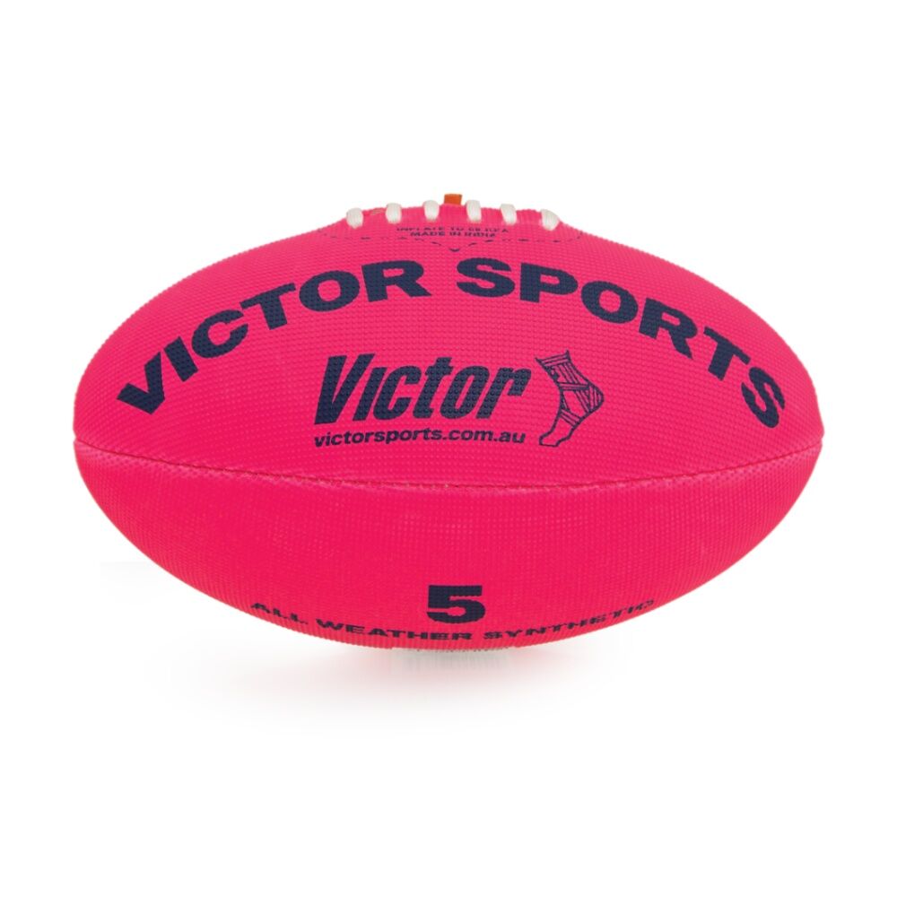 Victor Sports Synthetic Football Durable AFL Ball Pink Size 5