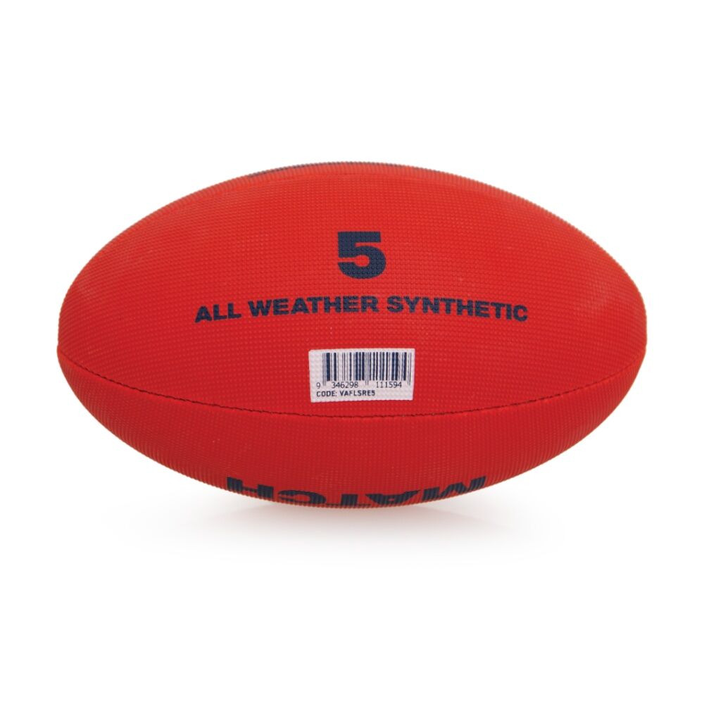 2PK Victor Sports Synthetic Football Durable AFL Ball Red Size 5
