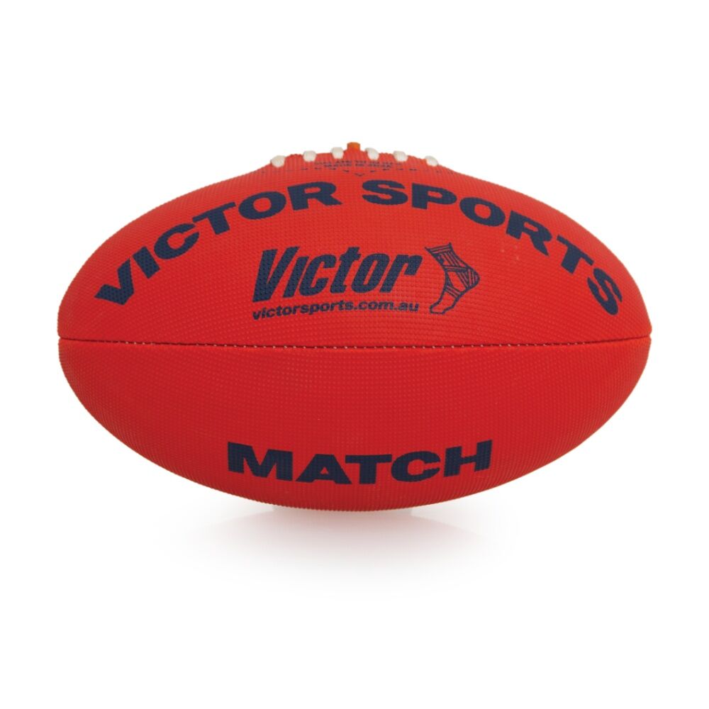 2PK Victor Sports Synthetic Football Durable AFL Ball Red Size 5