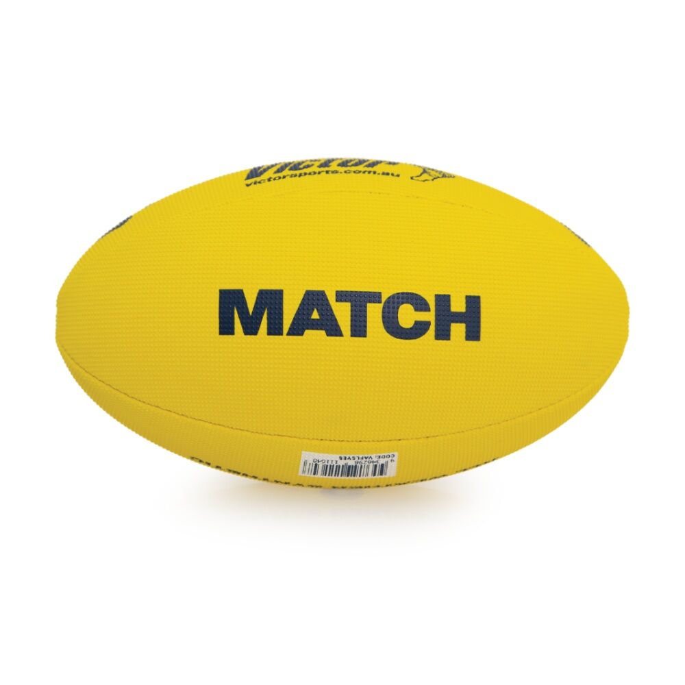 2PK Victor Sports Synthetic Football Durable AFL Ball Yellow Size 5