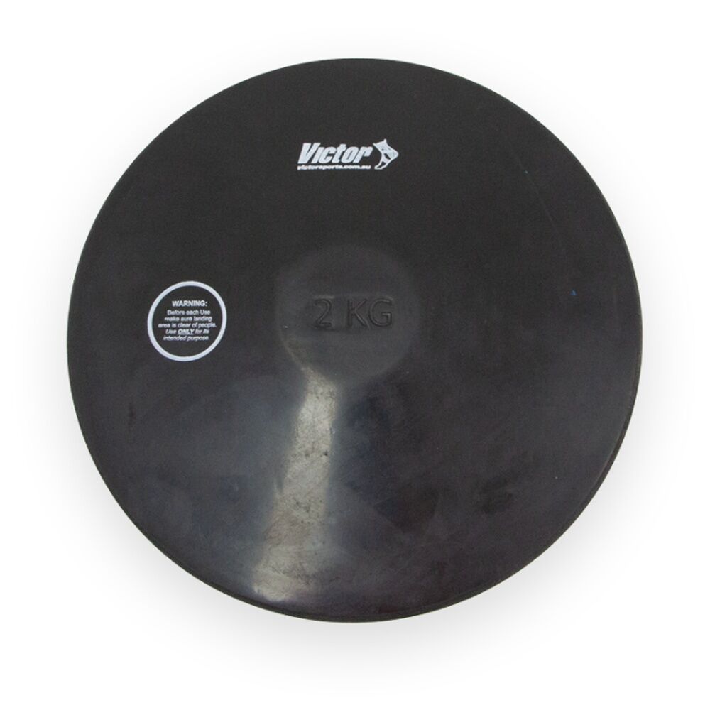 2PK Victor Sports Rubber Discus Durable Training Beginner Use 2kg