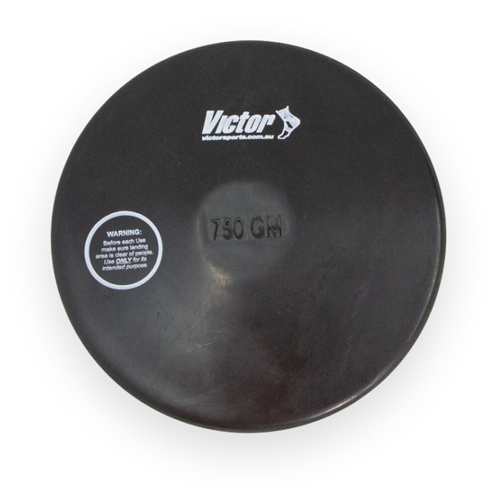 4PK Victor Sports Rubber Discus Durable Training Beginner Black 750g