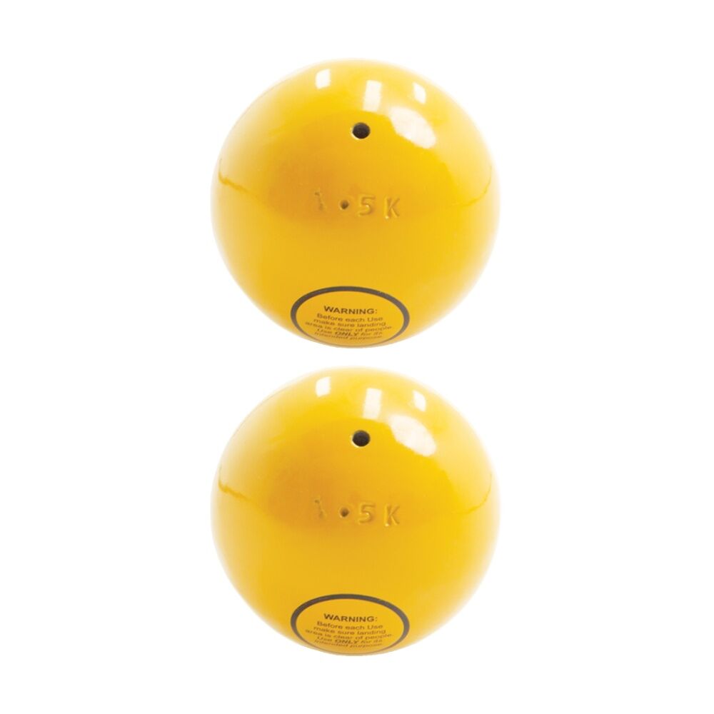2PK Victor Sports Shot Put Cast Iron Unturned Weight Yellow 1.5kg