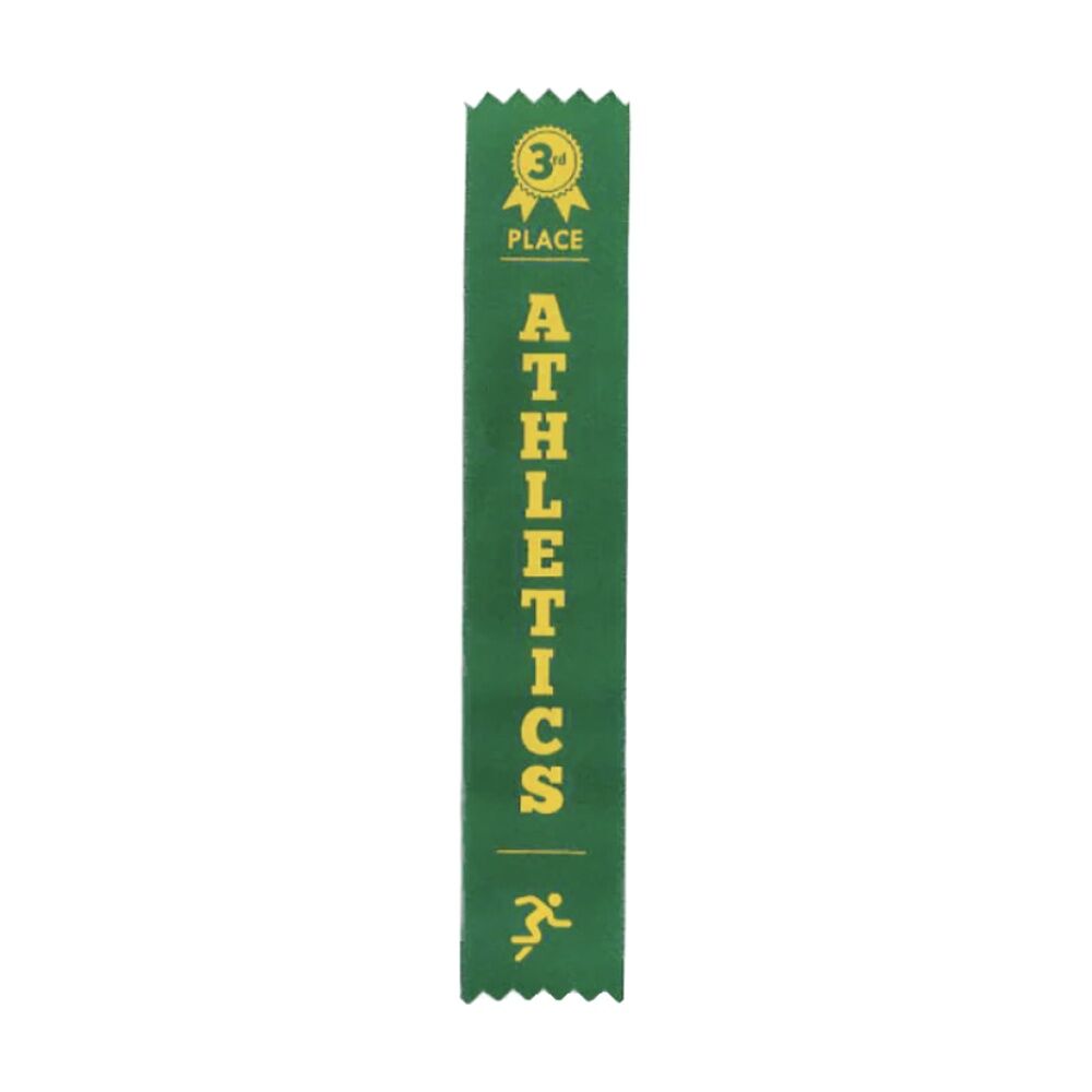 100pc Victor Sports Athletics Ribbons 3rd Place Polyester 3x17cm