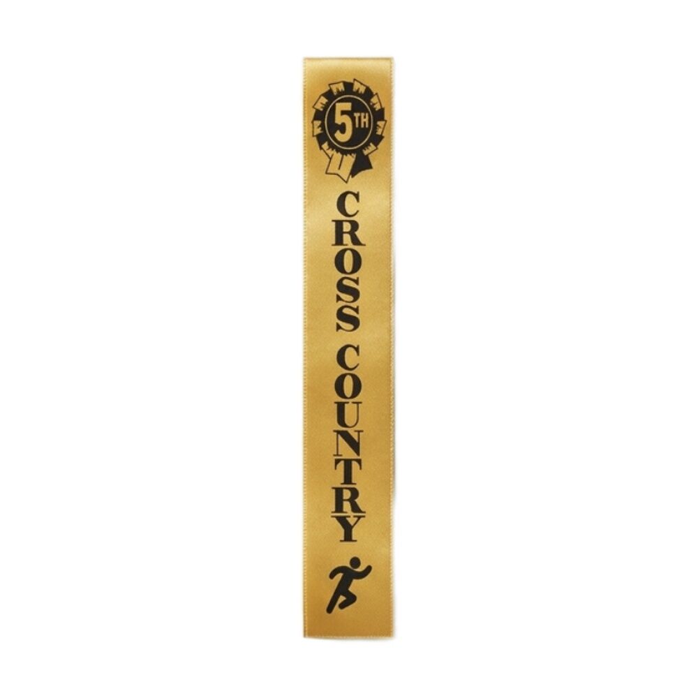 50pc Victor Sports Cross Country Ribbons 5th Place Polyester 3x17cm