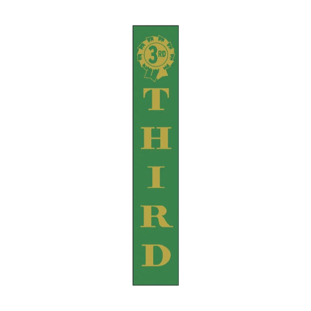 100pc Victor Ribbons 3rd Place Polyester Competitor Award Green 3x17cm