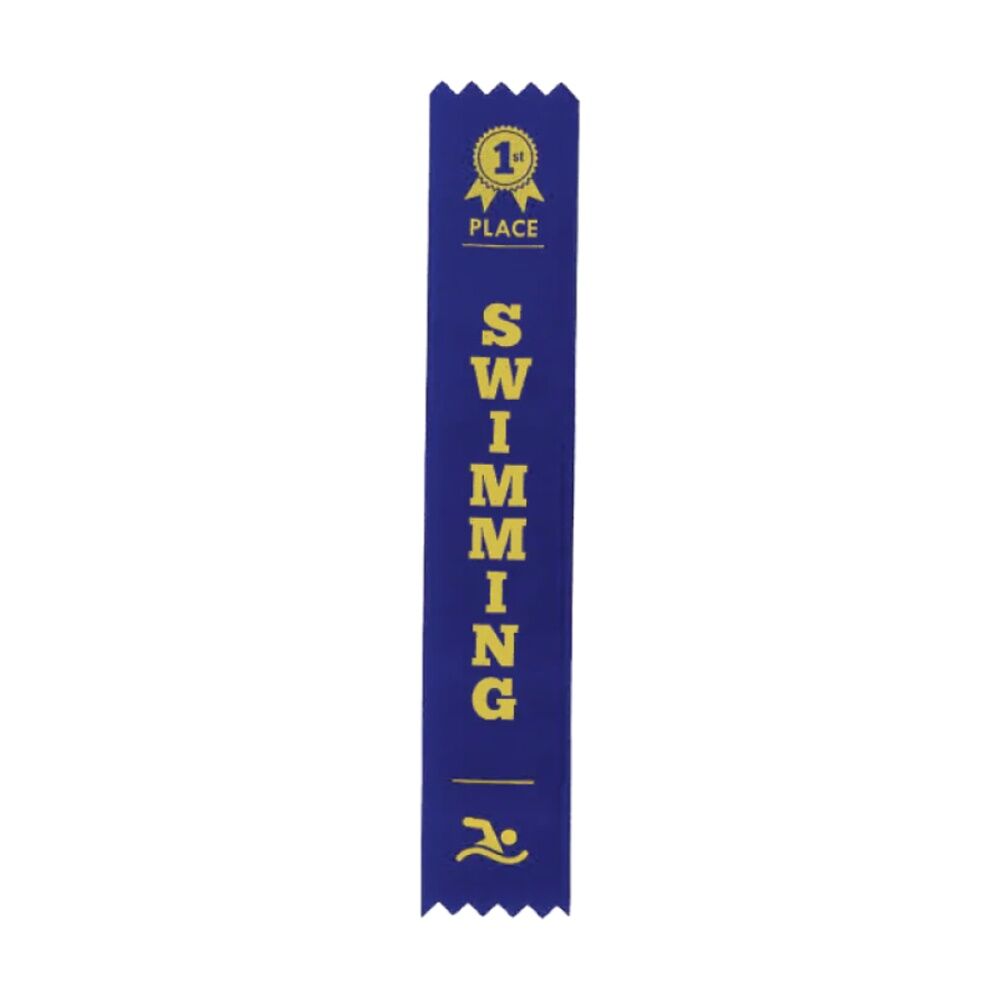 100pc Victor Sports Swimming Ribbons 1st Place Polyester 3x17cm