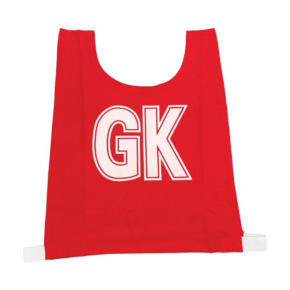 7pc Victor Sports Bibs Netball Junior Breathable Honeycomb Red