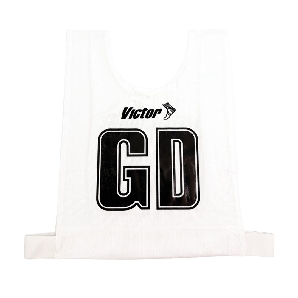 7pc Victor Sports Bibs Netball Senior Breathable Honeycomb White
