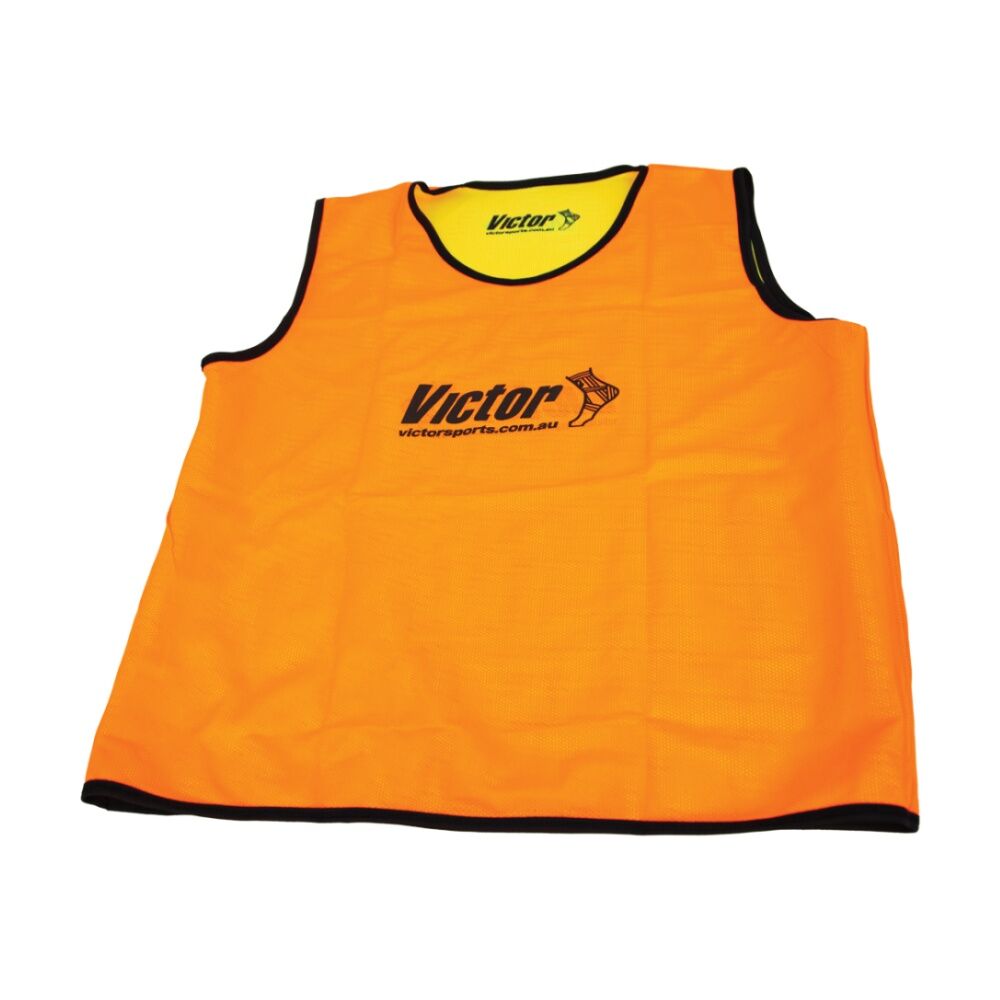 5PK Victor Sports Reversible Lightweight Fitness/Training Vest OR/YEL Junior