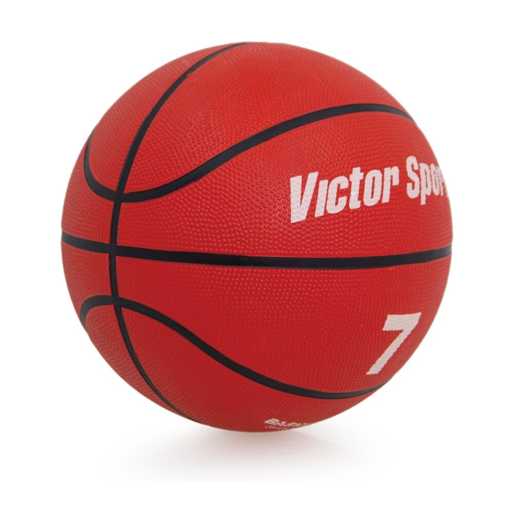 2PK Victor Sports Heavy Duty Durable Rubber Basketball Red Size 7