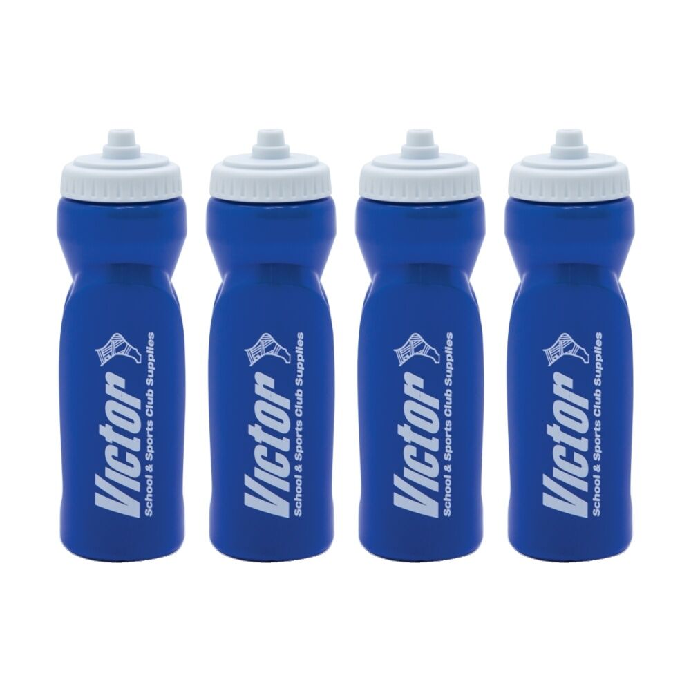 4PK Victor Sports Leak Proof Athlete Water Bottle Blue 800ml W/ Sure Shot Lid