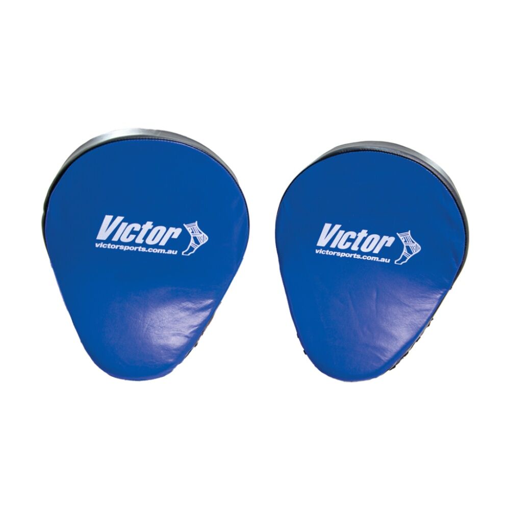 Victor Sports Boxing Focus Pads Pro Curved Design Black/Blue W/ 3 Combo Padding