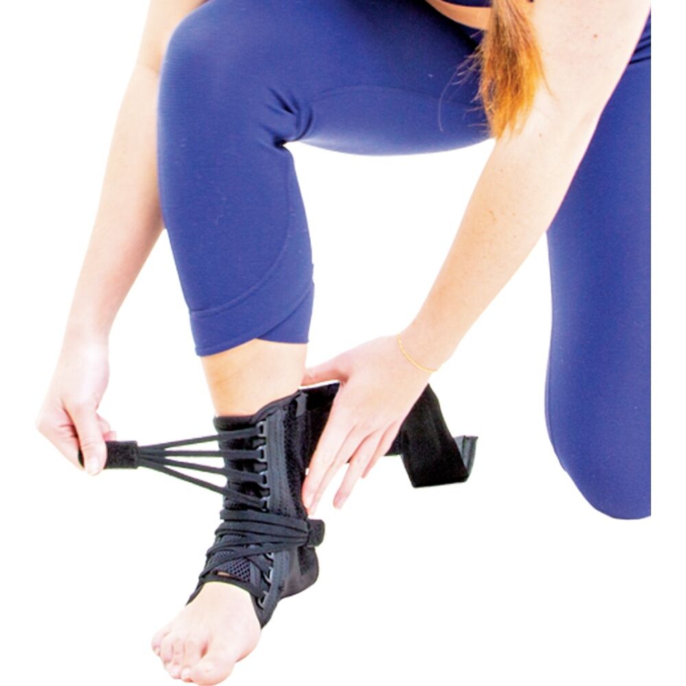 Victor Sports Fast Fit Ankle Support Brace Compression Strap Black