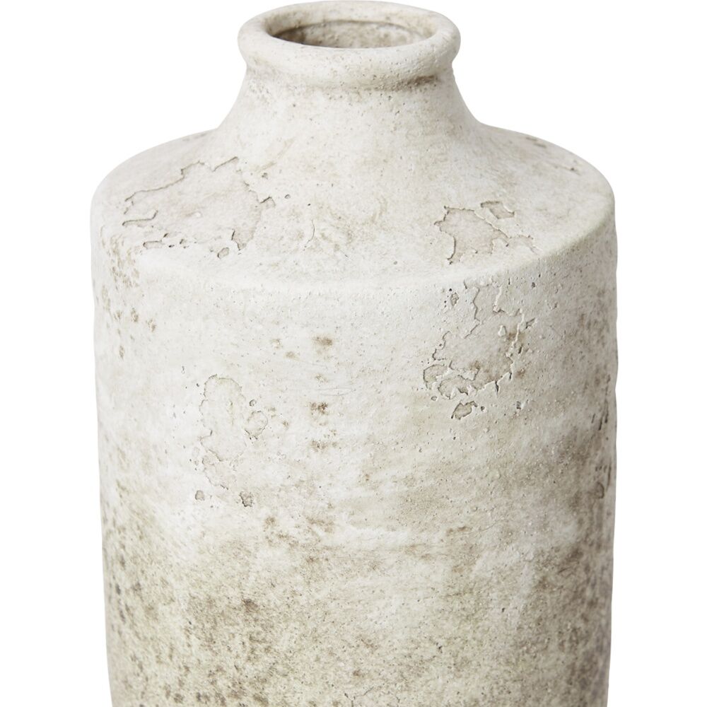 E Style Lulama Vase Ceramic Organic Textured Decor Stone/Moss 17x17x42cm