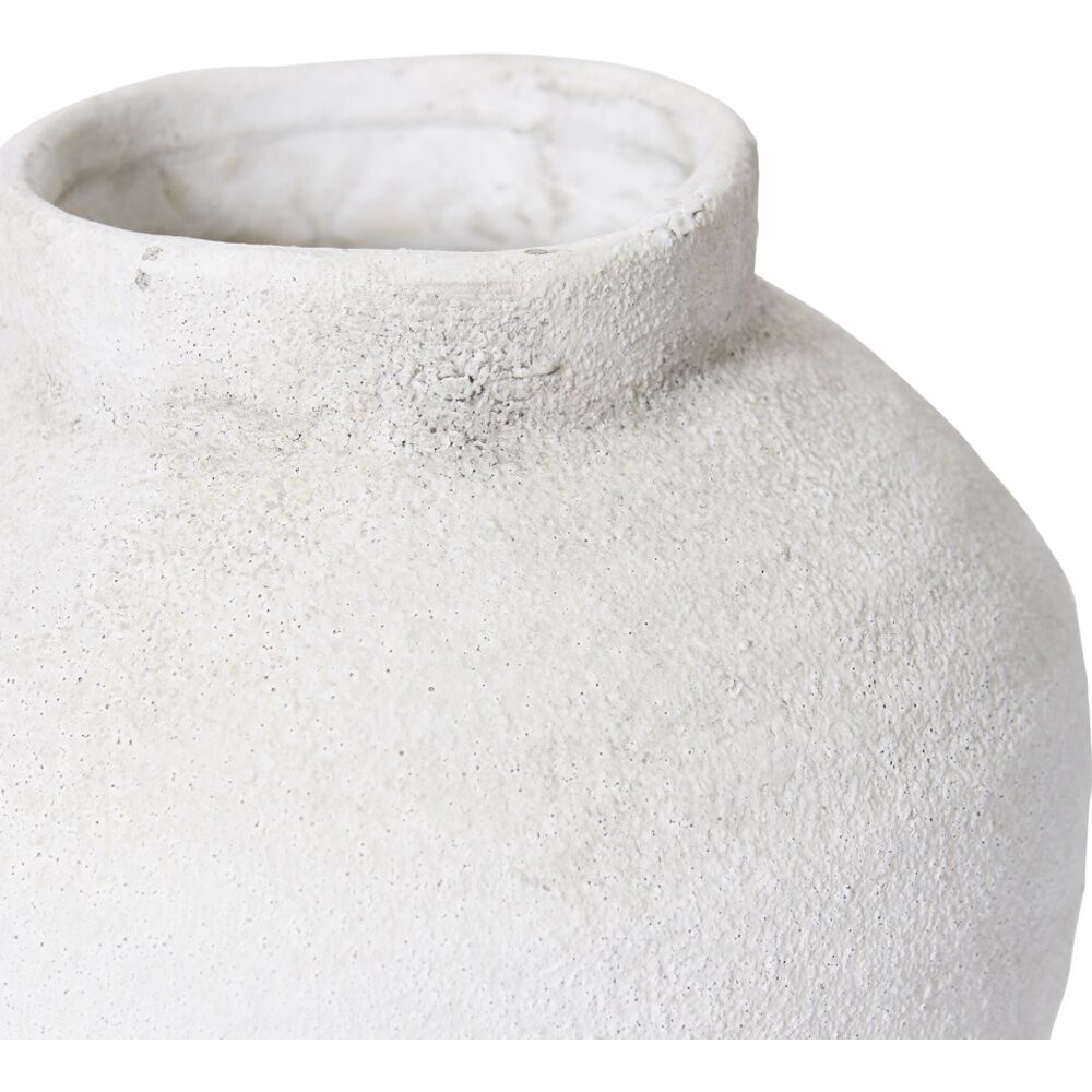 2PK E Style Fikile Vase Ceramic Minimalist Interior Decor White 17x17x18cm