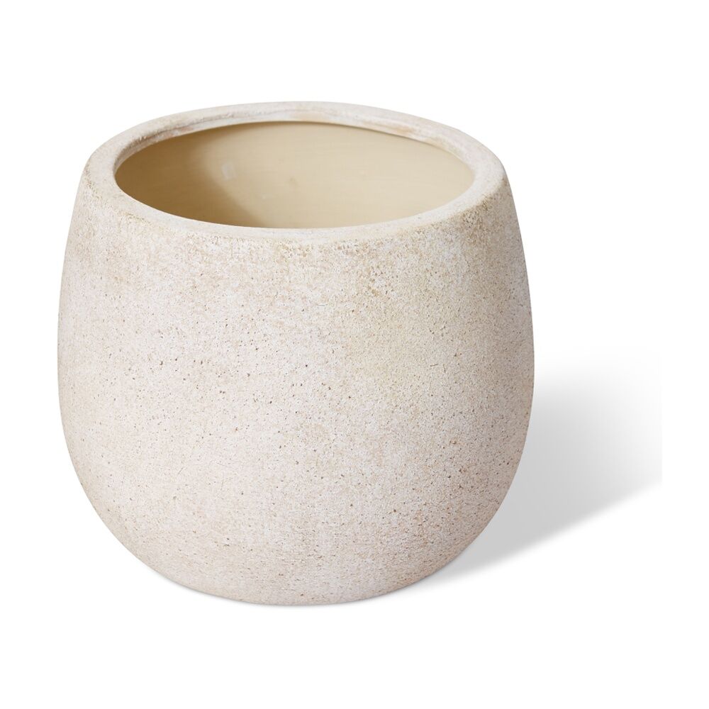2PK E Style Olsen Pot Ceramic Stylish Decorative Piece Cream 14x14x12cm