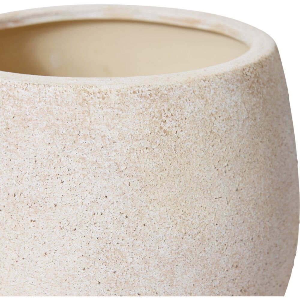 2PK E Style Olsen Pot Ceramic Stylish Decorative Piece Cream 14x14x12cm