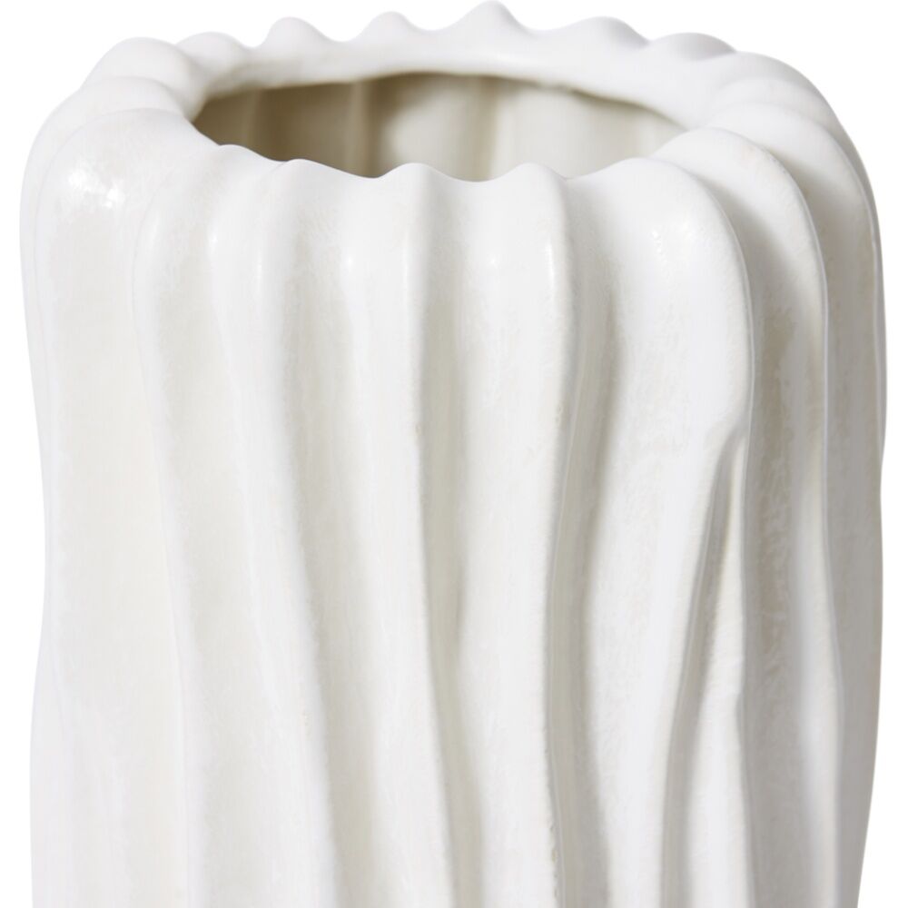 2PK E Style Alberto Tall Vase Ceramic Home Decor Accent Ivory 15x15x31cm