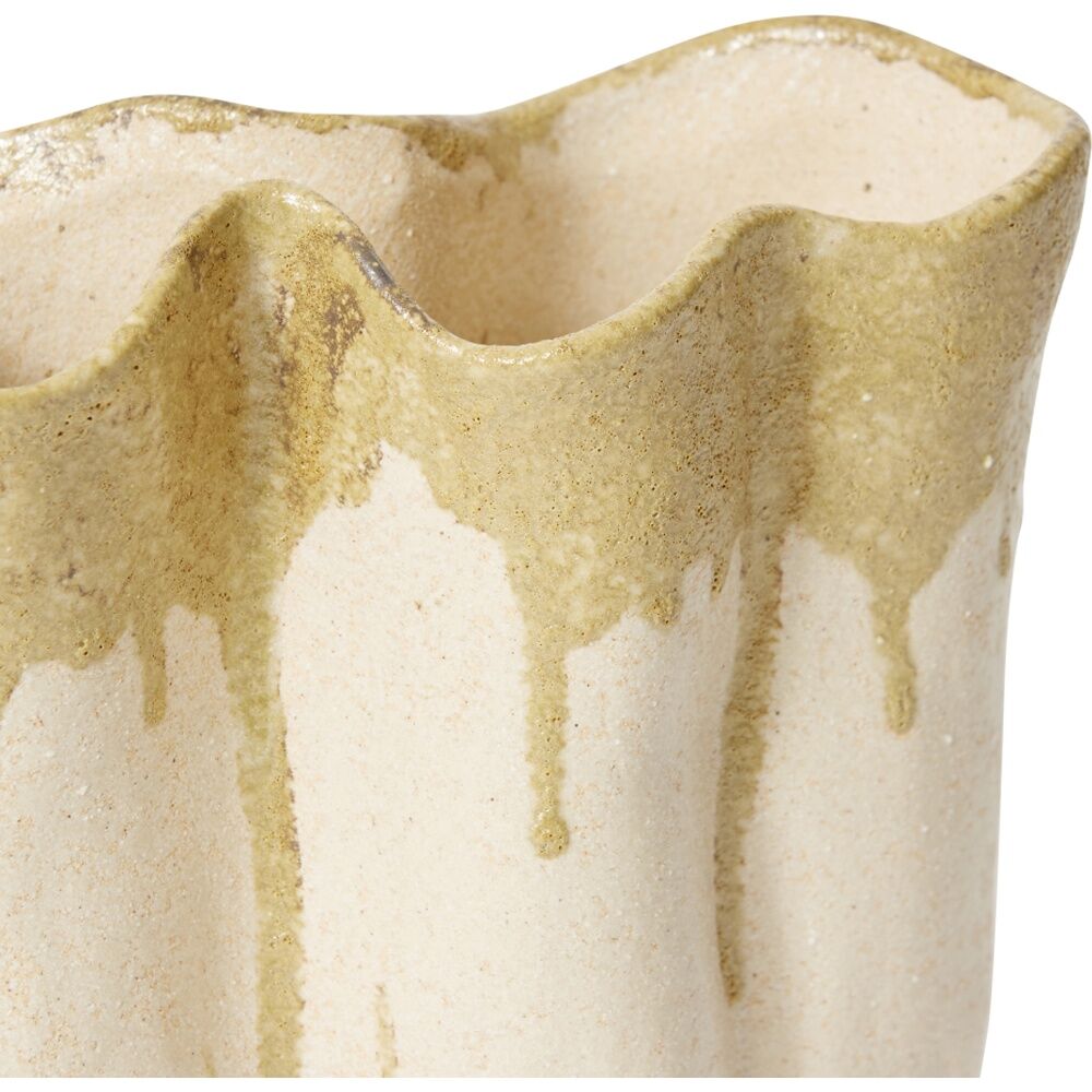 2PK E Style Brenya Vase Ceramic Home Decor Centrepiece Stone 20x11x19cm