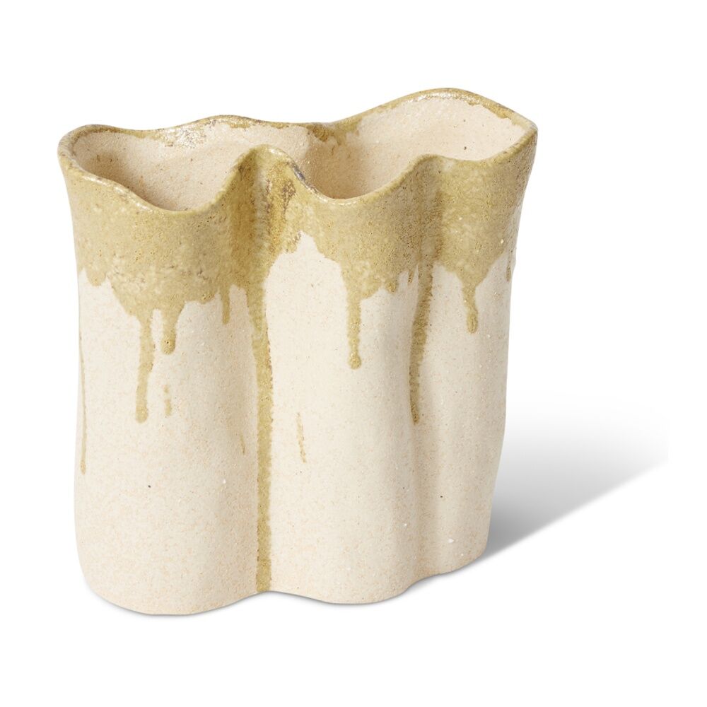 2PK E Style Brenya Vase Ceramic Home Decor Centrepiece Stone 20x11x19cm