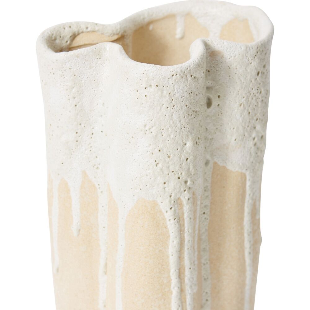 2PK E Style Brenya Vase Ceramic Home Decor Centrepiece White 13x10x26cm