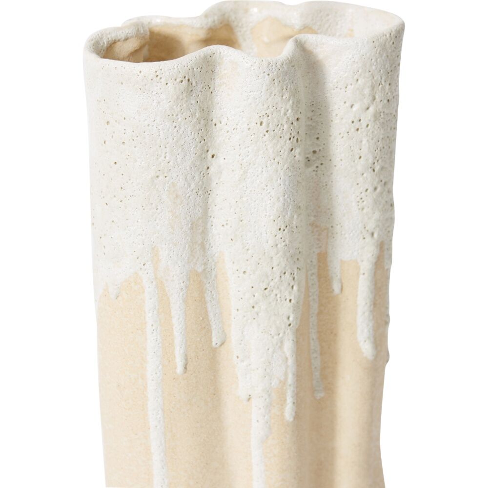 2PK E Style Brenya Vase Ceramic Home Decor Centrepiece White 12x10x30cm