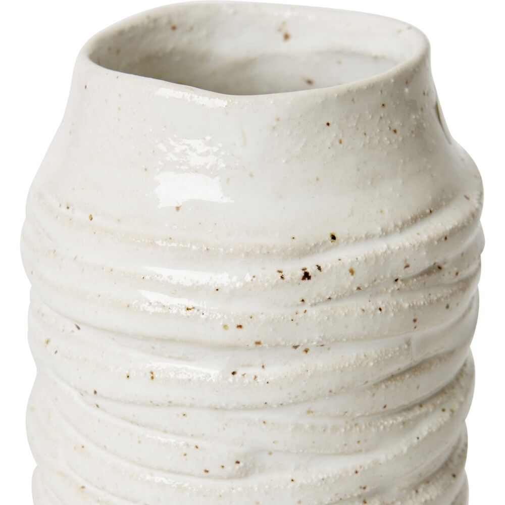 2PK E Style Ellema Vase Ceramic Minimalist Home Decor White 11x11x22cm