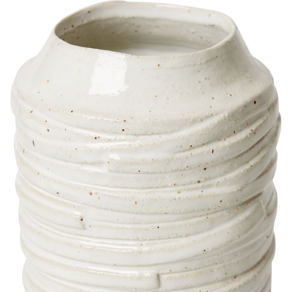 2PK E Style Ellema Vase Ceramic Minimalist Home Decor White 16x16x32cm
