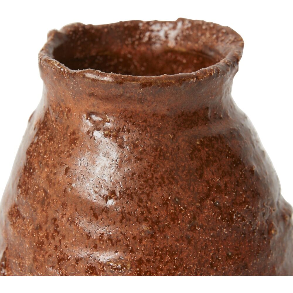 2PK E Style Assata Ceramic Vase Decorative Centrepiece Terracotta 15x15x20cm