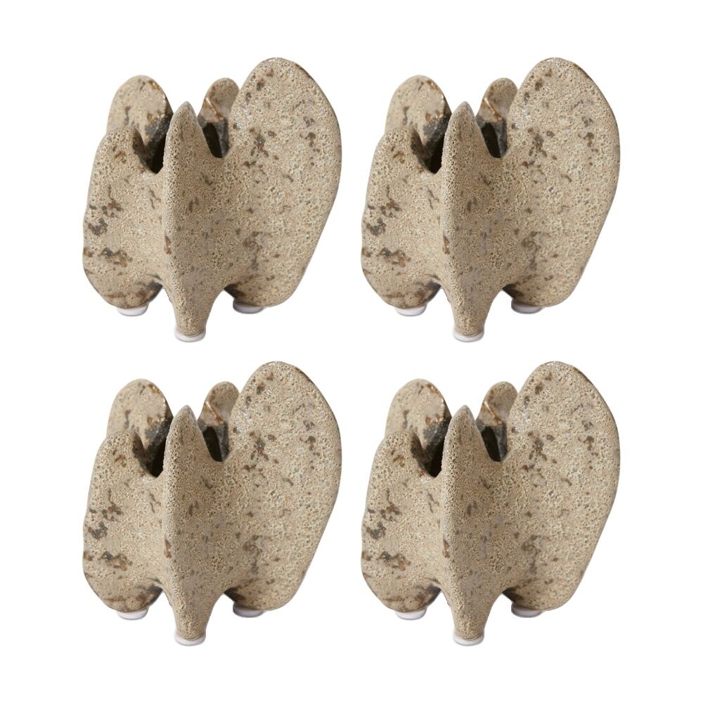 4PK E Style Adanna Ceramic Vase Mini Contemporary Decor Brown 7x7x8cm