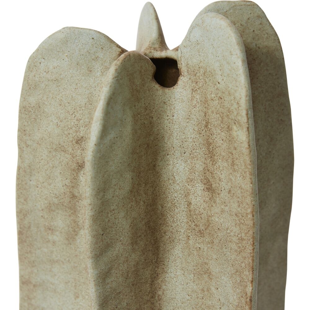 2PK E Style Bintou Ceramic Vase Decorative Centrepiece Mint Brown 15x15x33cm